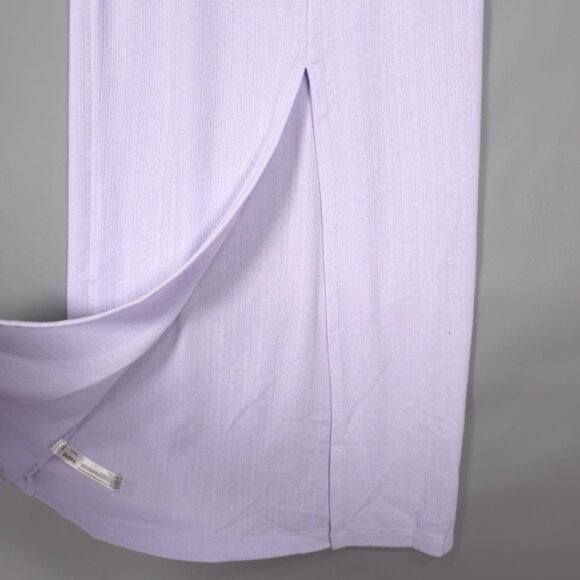 NWT Anthropologie Maxi Dress Sleeveless Pointelle Slip MEDIUM Lavender Back Slit - Picture 11 of 14